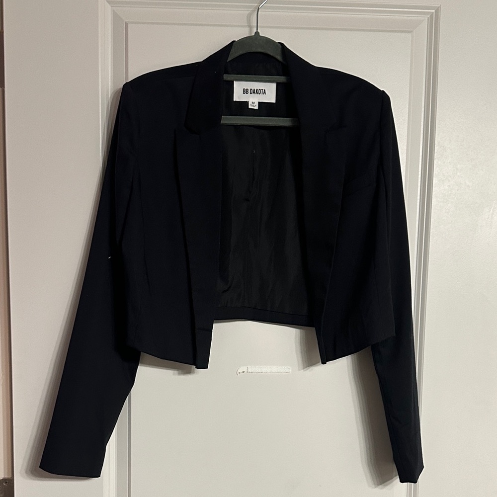 Women's Black Cropped Jacket